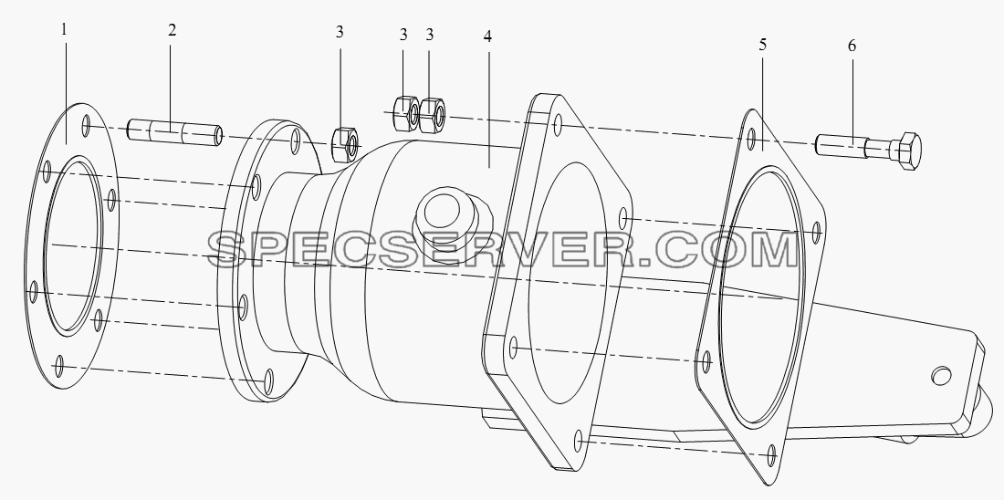 Блок выхлопного тормозного клапана для СА-4250 (P66K22T1A1EX) (список запасных частей)