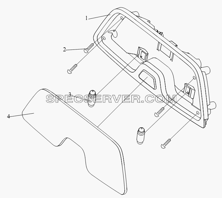 Лампа предупреждения открывания двери для СА-4250 (P66K22T1A1EX) (список запасных частей)