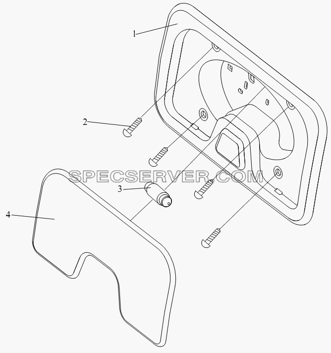 Читальная лампа спального места для СА-4250 (P66K22T1A1EX) (список запасных частей)
