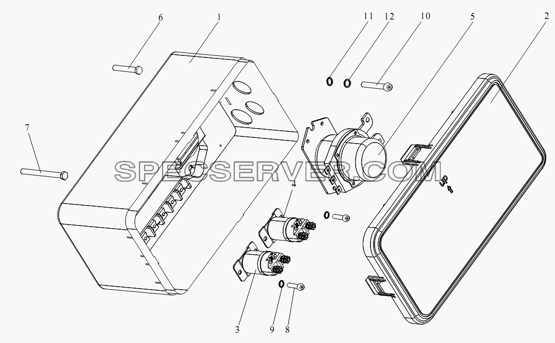 Распределительная коробка источника питания и ее электроприборы для СА-4250 (P66K22T1A1EX) (список запасных частей)