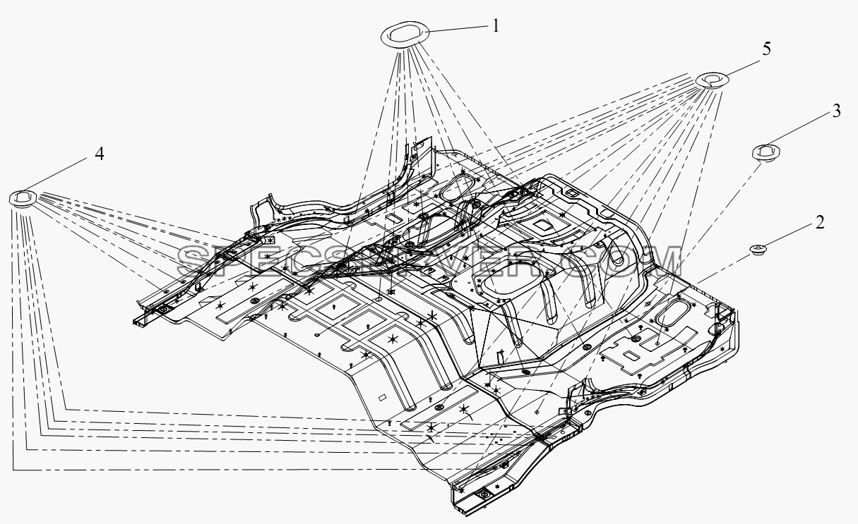 Пробка пола для СА-4250 (P66K22T1A1EX) (список запасных частей)