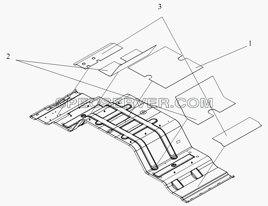 Теплоизоляционная прокладка глушителя для СА-4250 (P66K22T1A1EX) (список запасных частей)