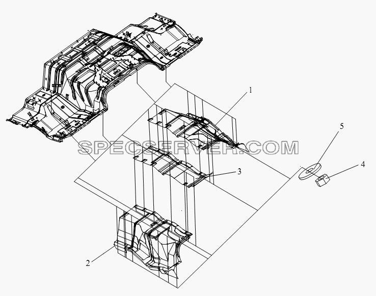 Теплоизоляционная прокладка пола для СА-4250 (P66K22T1A1EX) (список запасных частей)