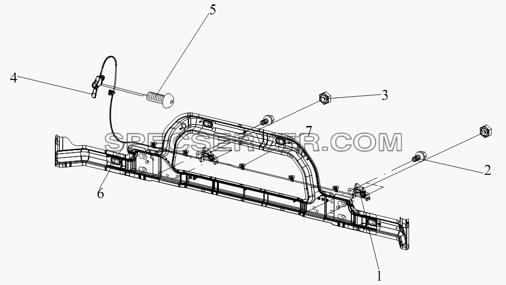 Замок передней обшивки и ручка открывания для СА-4250 (P66K22T1A1EX) (список запасных частей)