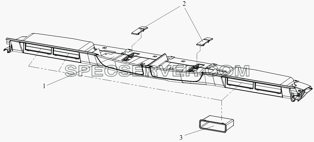 Блок высокого короба (I) (оборудован записным аппаратом движения) для СА-4250 (P66K22T1A1EX) (список запасных частей)