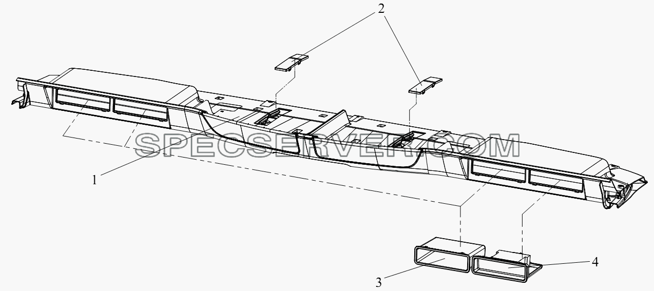 Блок высокого короба (II) для СА-4250 (P66K22T1A1EX) (список запасных частей)