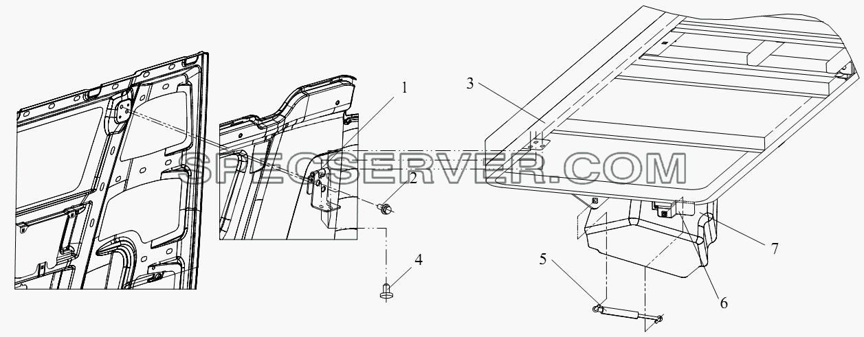 Блок верхнего спального места (II) для СА-4250 (P66K22T1A1EX) (список запасных частей)