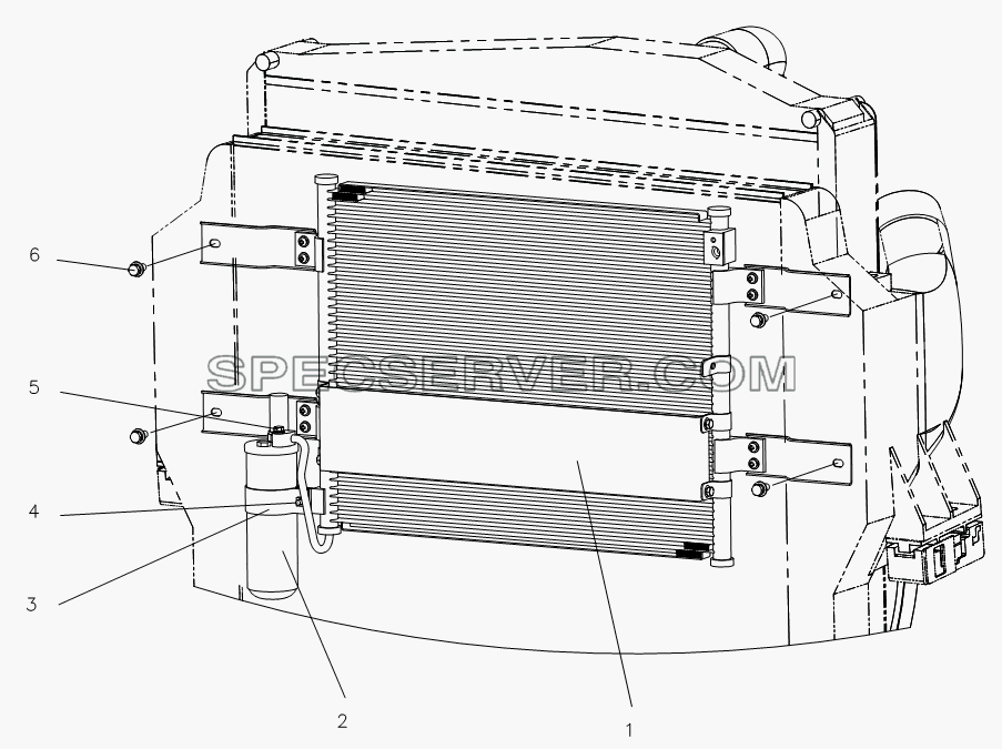Конденсатор, бак для хранения жидкости для СА-4250 (P66K22T1A1EX) (список запасных частей)