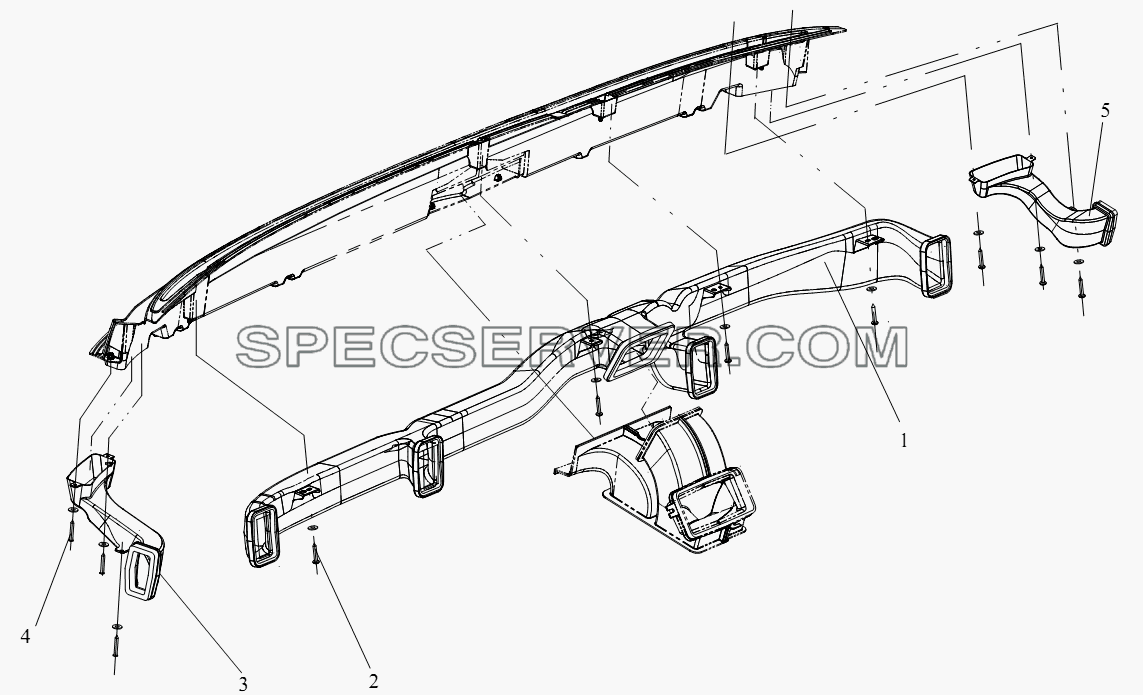 Воздуховод для СА-4250 (P66K22T1A1EX) (список запасных частей)