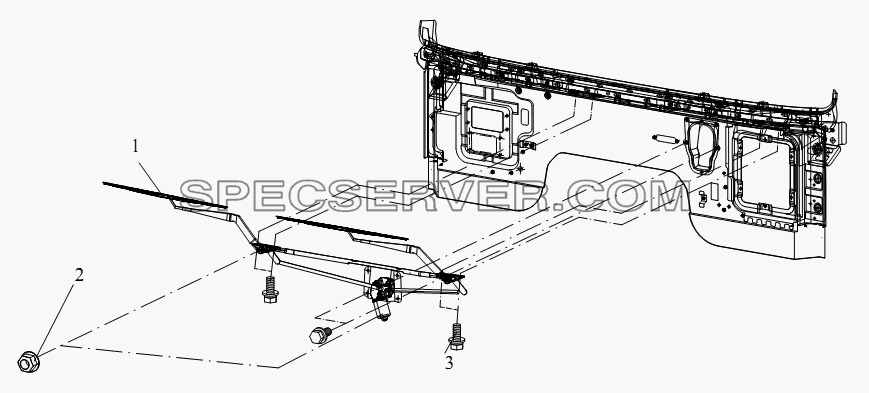 Стеклоочиститель для СА-4250 (P66K2T1A1EX) (список запасных частей)