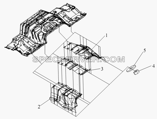 Теплоизоляционная прокладка пола для СА-4250 (P66K2T1A1EX) (список запасных частей)