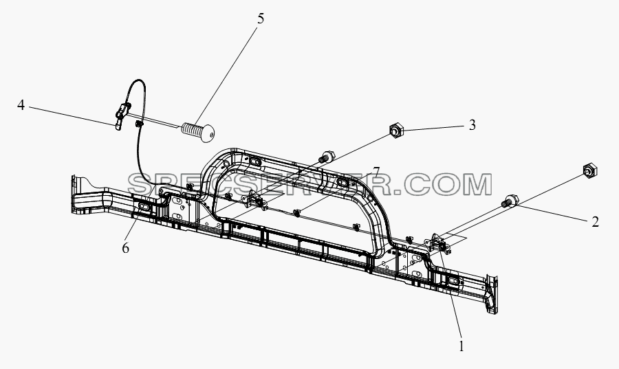 Замок передней обшивки и ручка открывания для СА-4250 (P66K2T1A1EX) (список запасных частей)