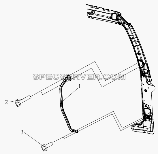 Передний поручень посадки для СА-4250 (P66K2T1A1EX) (список запасных частей)