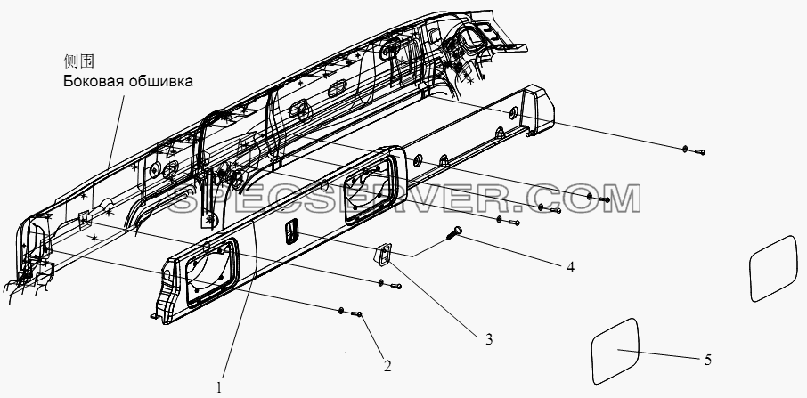 Блок облицовки крышки (II, плоская крышка) для СА-4250 (P66K2T1A1EX) (список запасных частей)