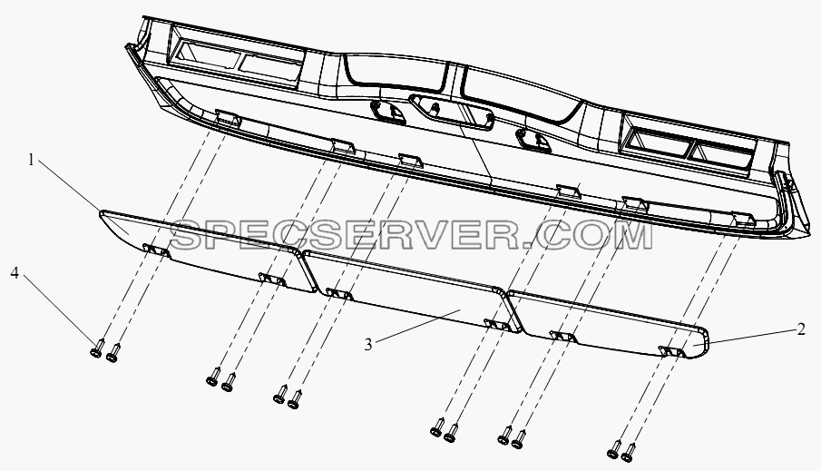 Блок противосолнечного козырька (I) для СА-4250 (P66K2T1A1EX) (список запасных частей)