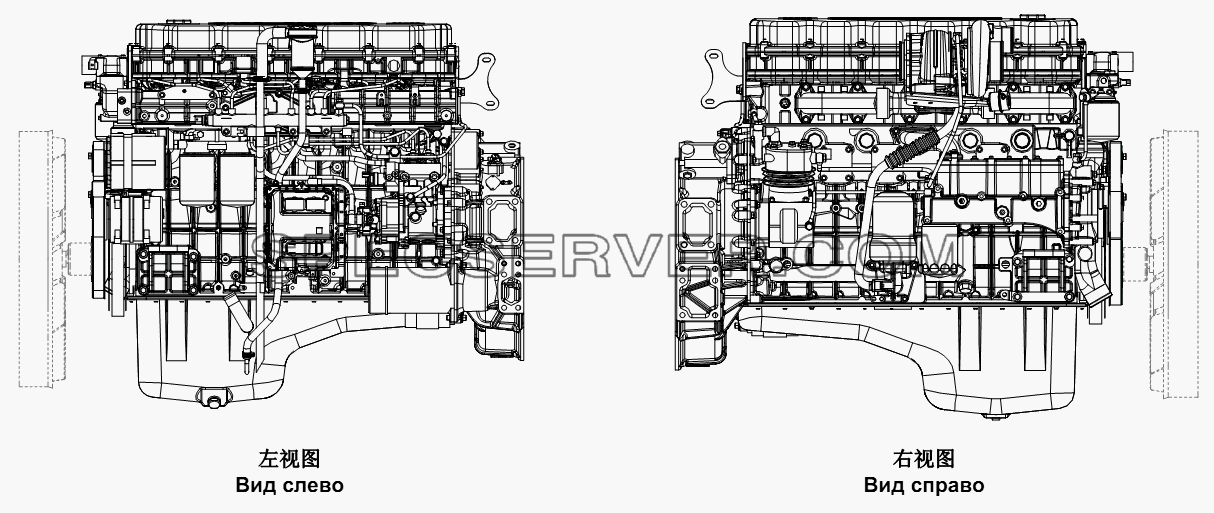 Двигатель для СА-4250 (P66K2T1A1EX) (список запасных частей)