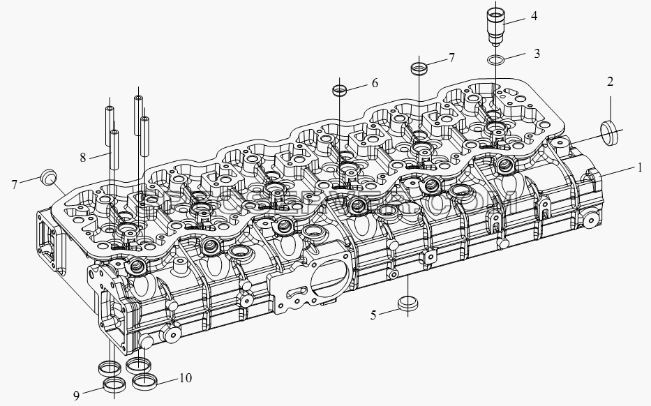 Крышка цилиндра для СА-4250 (P66K2T1A1EX) (список запасных частей)