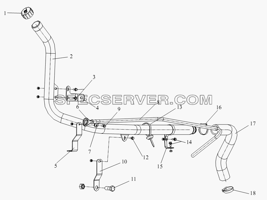 Маслозаливная горловина и щуп для СА-4250 (P66K2T1A1EX) (список запасных частей)