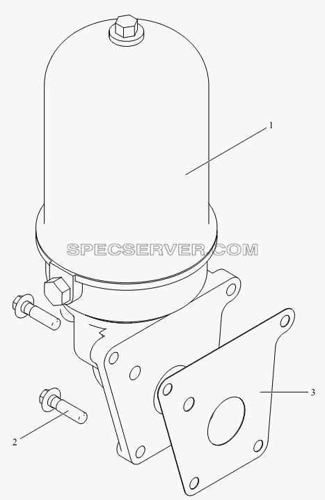 Центробежный масляный фильтр для СА-4250 (P66K2T1A1EX) (список запасных частей)