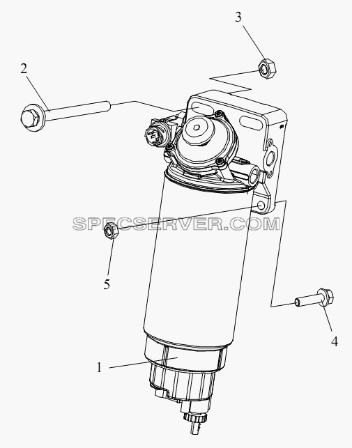 Топливный фильтр грубой очистки для СА-4250 (P66K2T1A1EX) (список запасных частей)
