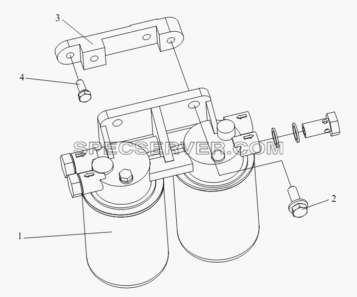 Топливный фильтр тонкой очистки для СА-4250 (P66K2T1A1EX) (список запасных частей)