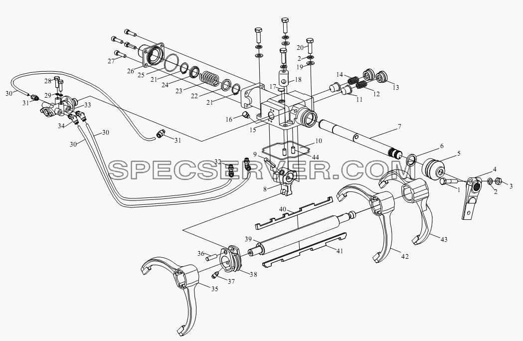 Крышка коробки передач для СА-4250 (P66K2T1A1EX) (список запасных частей)