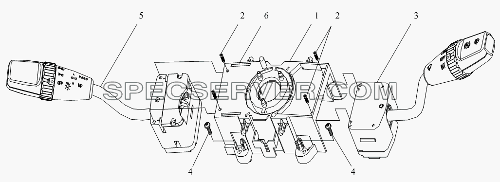 Комбинированный выключатель для СА-4250 (P66K2T1A1EX) (список запасных частей)