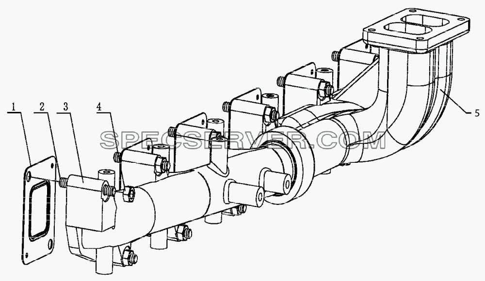 М3000-1008200А Части выхлопного патрубка для Altay-3310 (список запасных частей)