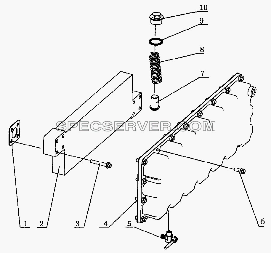 М3400-1013000 Сборка маслоохладителя для Altay-3310 (список запасных частей)