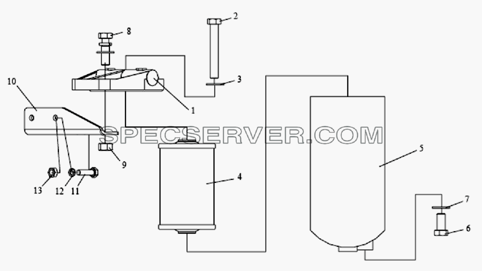 Фильтр предварительной очистки топлива для Altay-3310 (список запасных частей)
