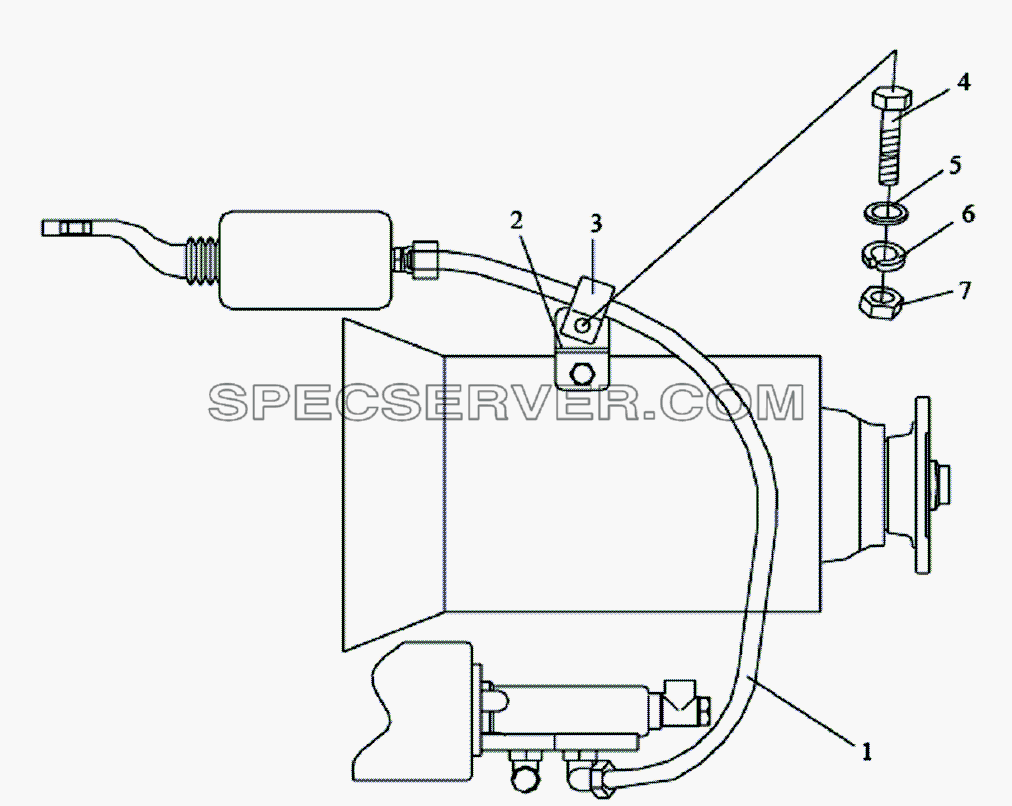 Проводка для управления коробкой передач для Altay-3310 (список запасных частей)