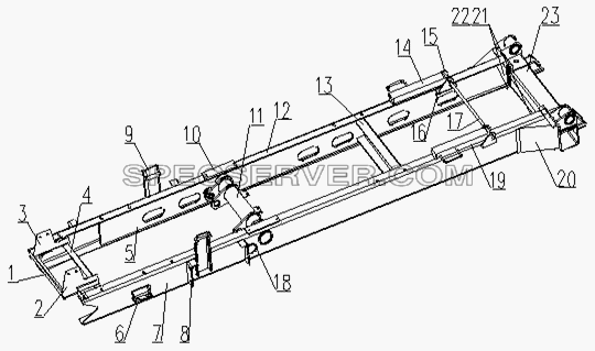 Auxiliary frame installation для Foton-BJ3251DLPJB (список запасных частей)