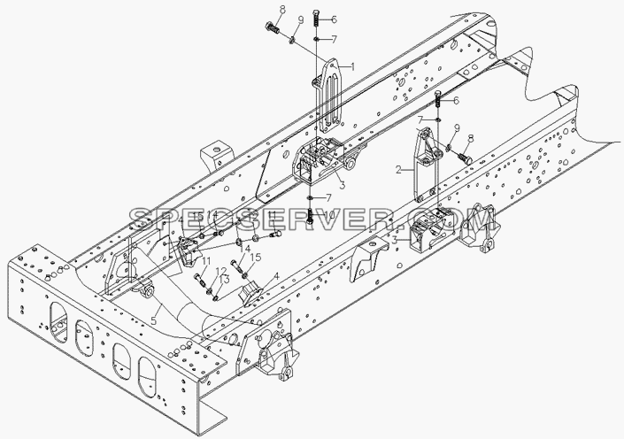 Кронштейн опорный для Foton-BJ3251DLPJB (список запасных частей)