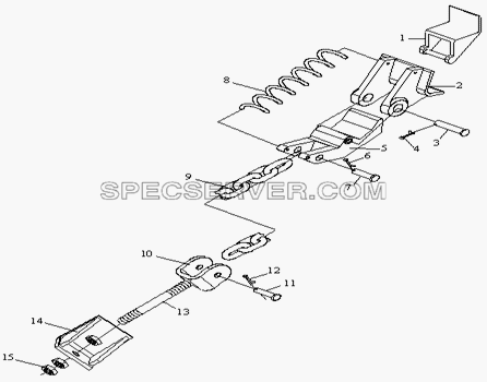 Cargo body open mechanism для Foton-BJ3251DLPJB (список запасных частей)