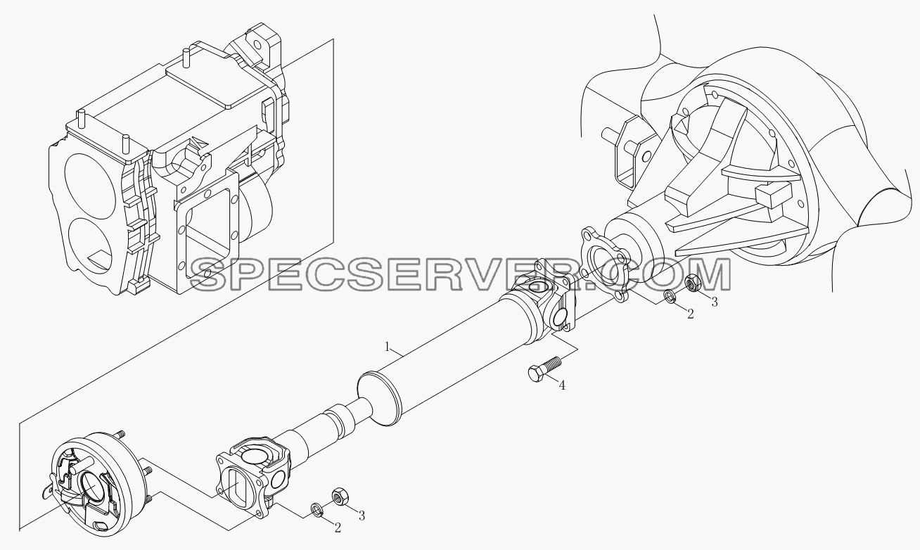 Передаточный вал 1S10392200104 для BJ1039, BJ1049 (Aumark III) (список запасных частей)