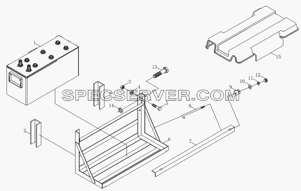 Аккумулятор 1S10493613012, 1S10493613014 для BJ1039, BJ1049 (Aumark III) (список запасных частей)