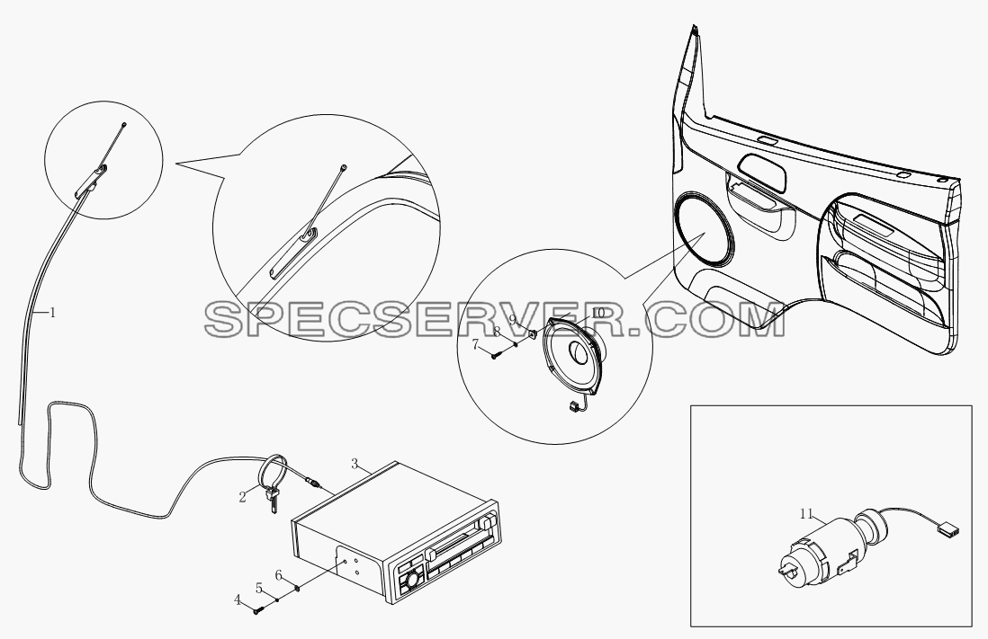 Аксессуары электроаппарата 1SB1803780103, Аудио 1SB1807910109 для BJ1039, BJ1049 (Aumark III) (список запасных частей)