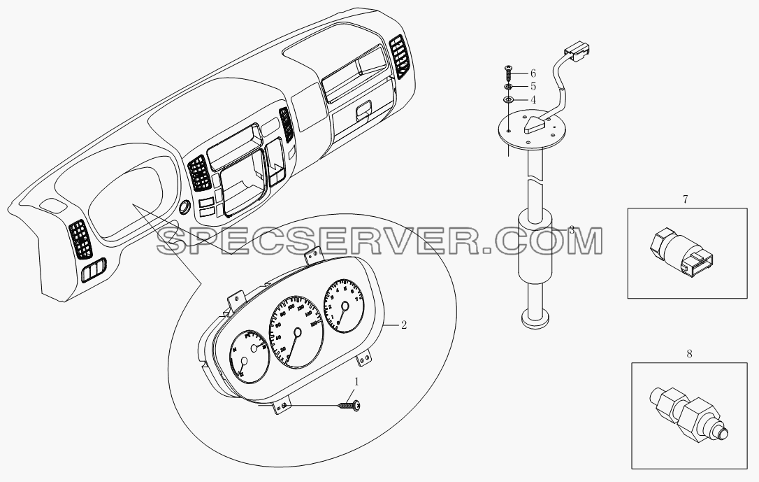 Приборная система 1SB1803760127 для BJ1039, BJ1049 (Aumark III) (список запасных частей)