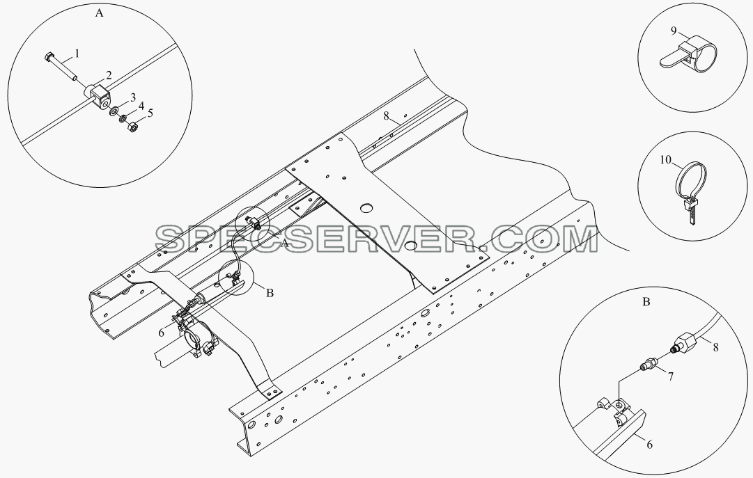 1S10693500111 Вспомогательный тормоз для BJ1041, BJ1069 (Ollin) (список запасных частей)