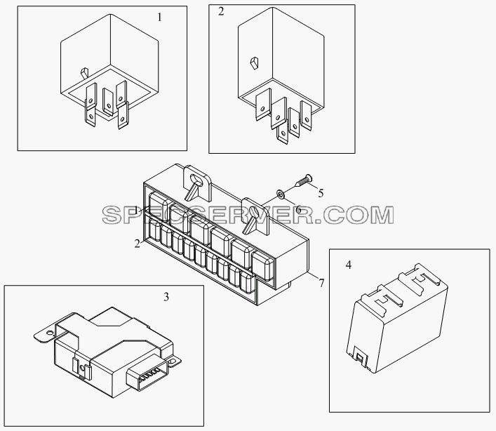 1SB1803750112 Реле для BJ1041, BJ1069 (Ollin) (список запасных частей)