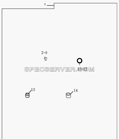 1S10691000145 Двигатель в сборе (уплотнительный элемент в сборе) для BJ1041, BJ1069 (Ollin) (список запасных частей)
