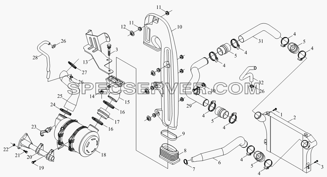 1S10691190125 Впускное устройство для BJ1041, BJ1069 (Ollin) (список запасных частей)