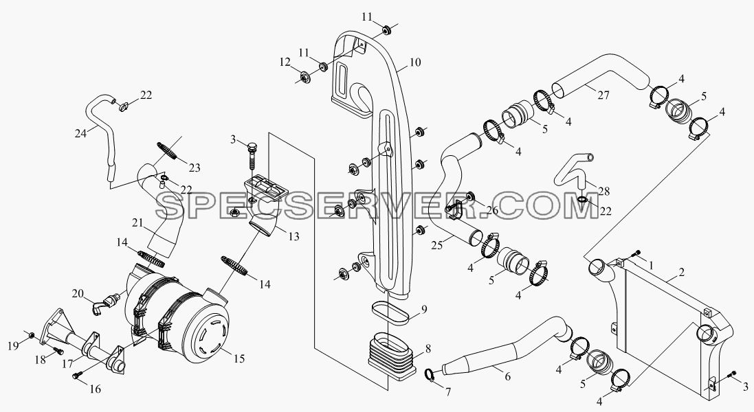 1S10691190126 Впускное устройство для BJ1041, BJ1069 (Ollin) (список запасных частей)