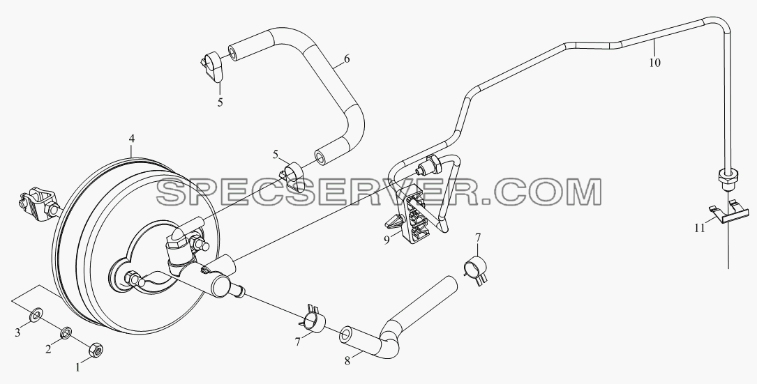 1S10491630104 Механизм управления сцеплением для BJ1041, BJ1069 (Ollin) (список запасных частей)