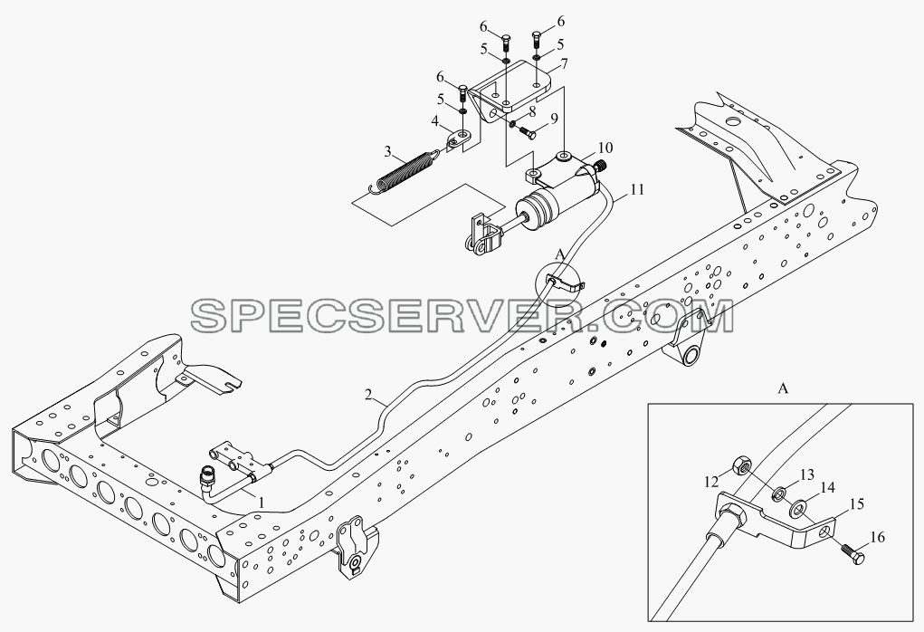 1S10491620119 Установка механизма управления сцеплением для BJ1041, BJ1069 (Ollin) (список запасных частей)