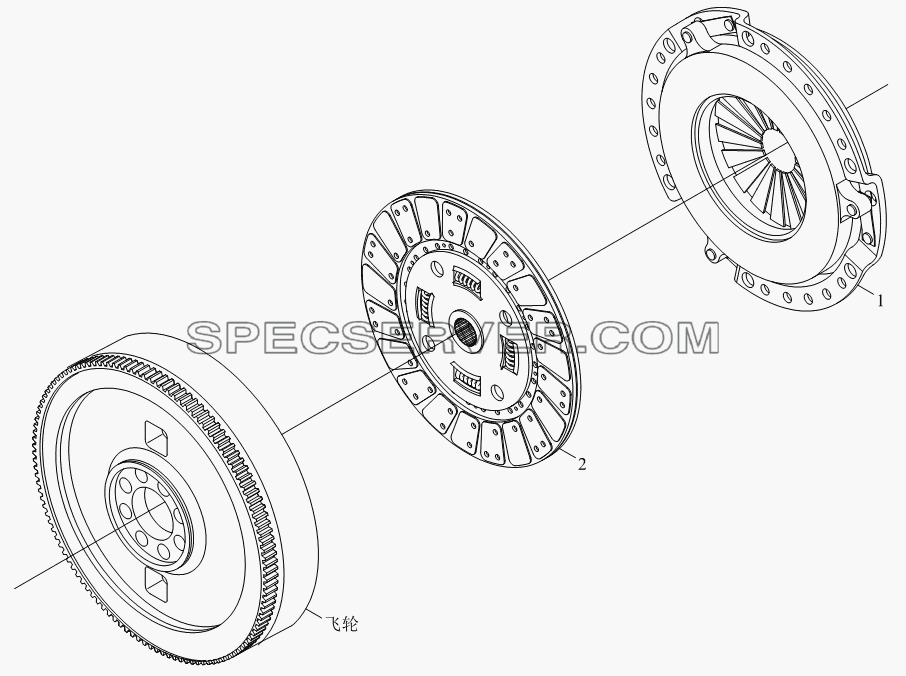 1S10691610102 Установка сцепления для BJ1041, BJ1069 (Ollin) (список запасных частей)