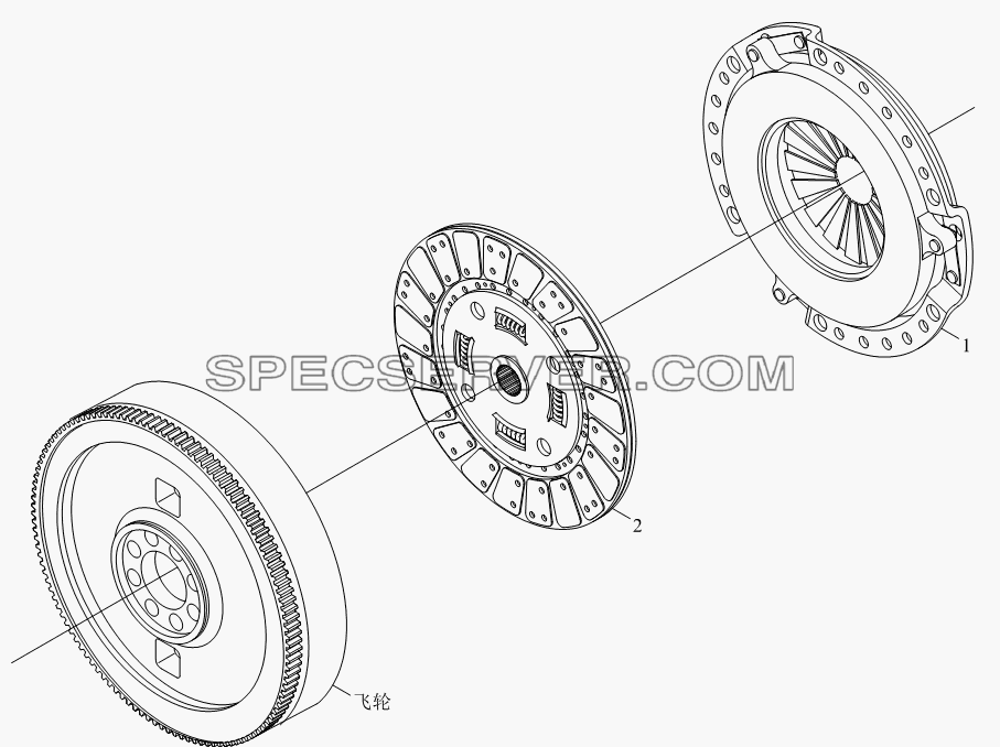 1S10691610103 Установка сцепления для BJ1041, BJ1069 (Ollin) (список запасных частей)