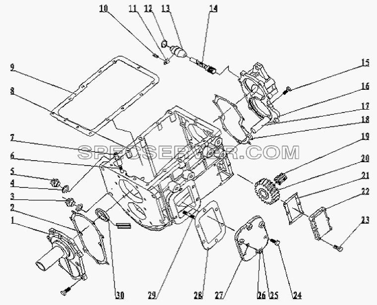 1S10411710101 КПП - Корпус и соединительные детали для BJ1041, BJ1069 (Ollin) (список запасных частей)