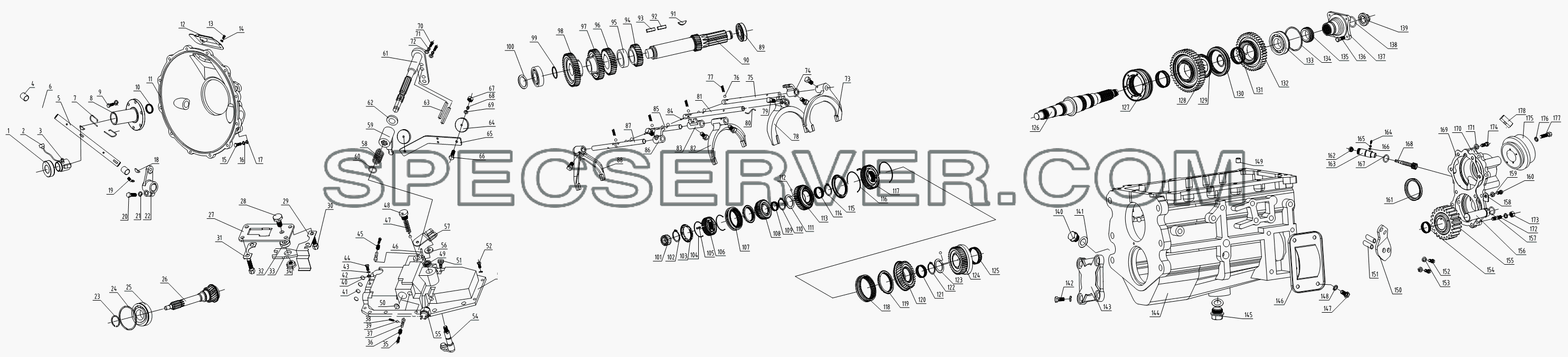 1S10691710119 КПП для BJ1041, BJ1069 (Ollin) (список запасных частей)
