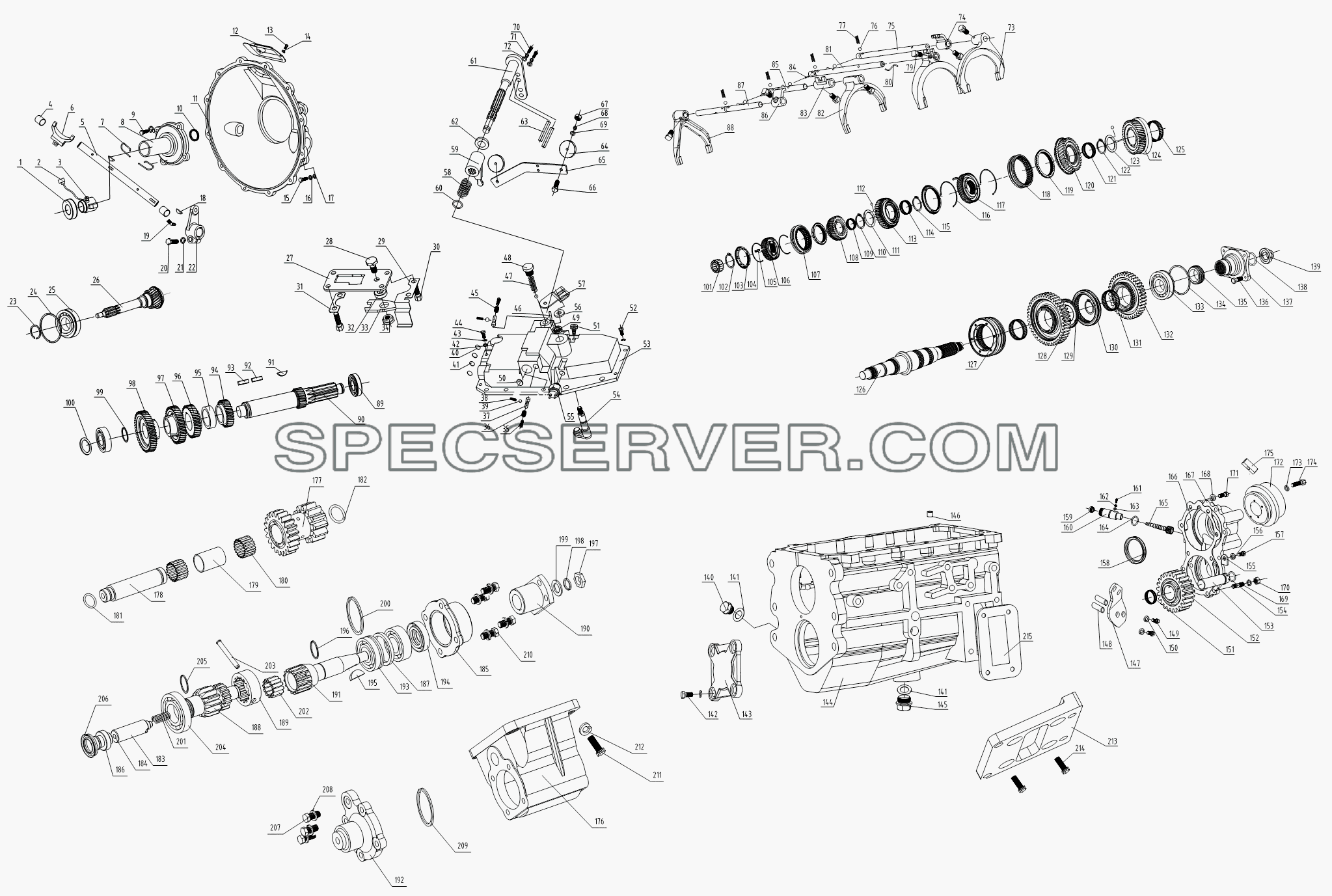 1S10691710120 КПП для BJ1041, BJ1069 (Ollin) (список запасных частей)